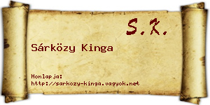 Sárközy Kinga névjegykártya