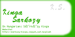 kinga sarkozy business card